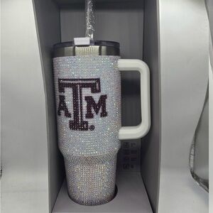 One of a kind bling bedazzled Aggie fan cup!